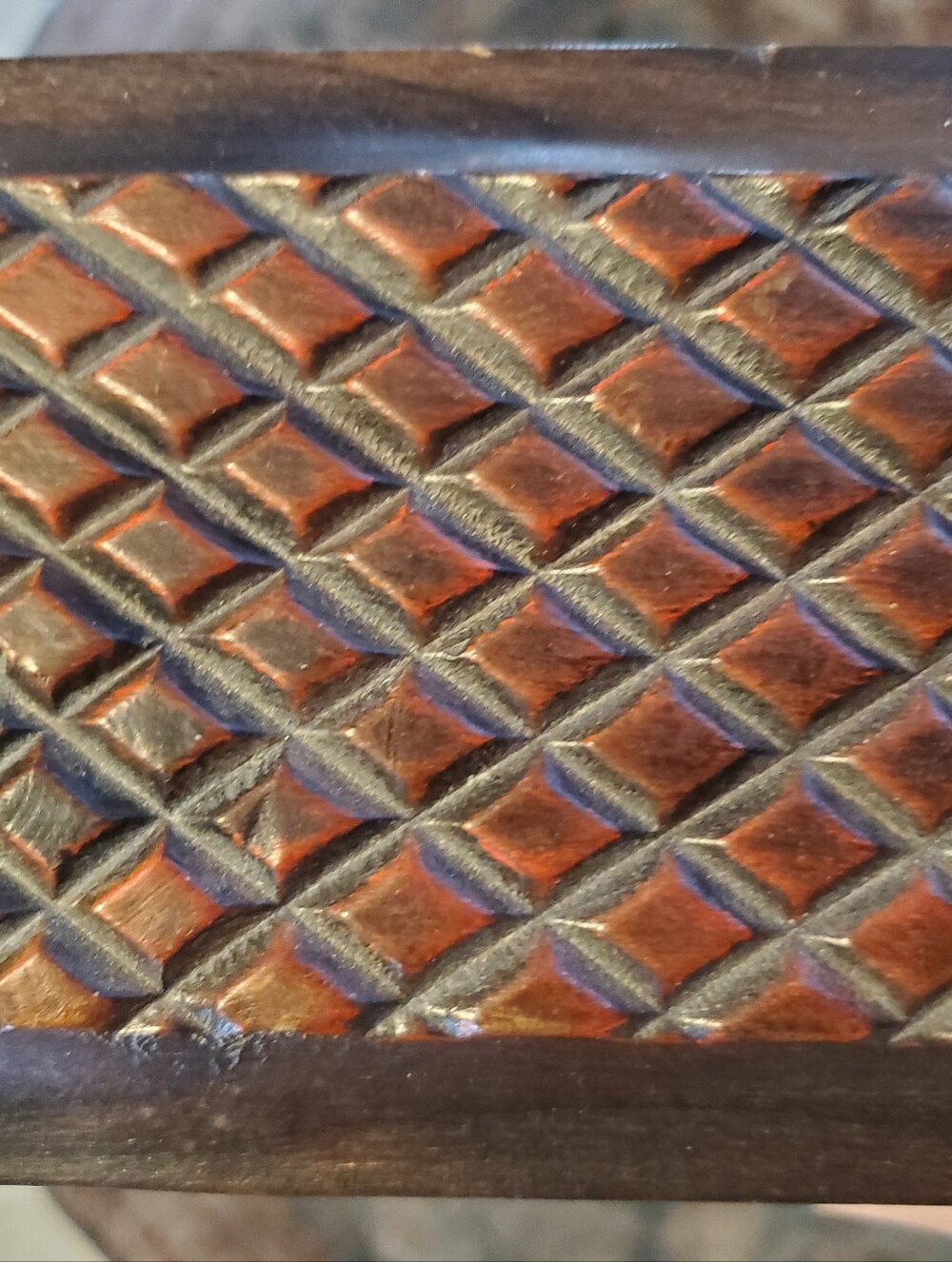 Vintage Handcrafted Spain Brown Wooden Jewelry Box - Decorative Home Accent - Picture 15 of 16